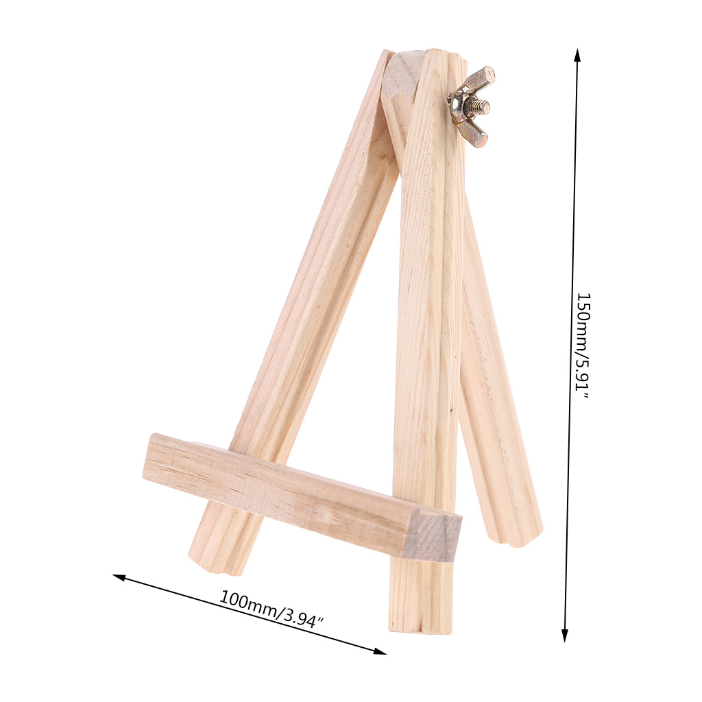 OOKWE Small Wooden Easel A-shaped Photo Frame Stand Tabletop